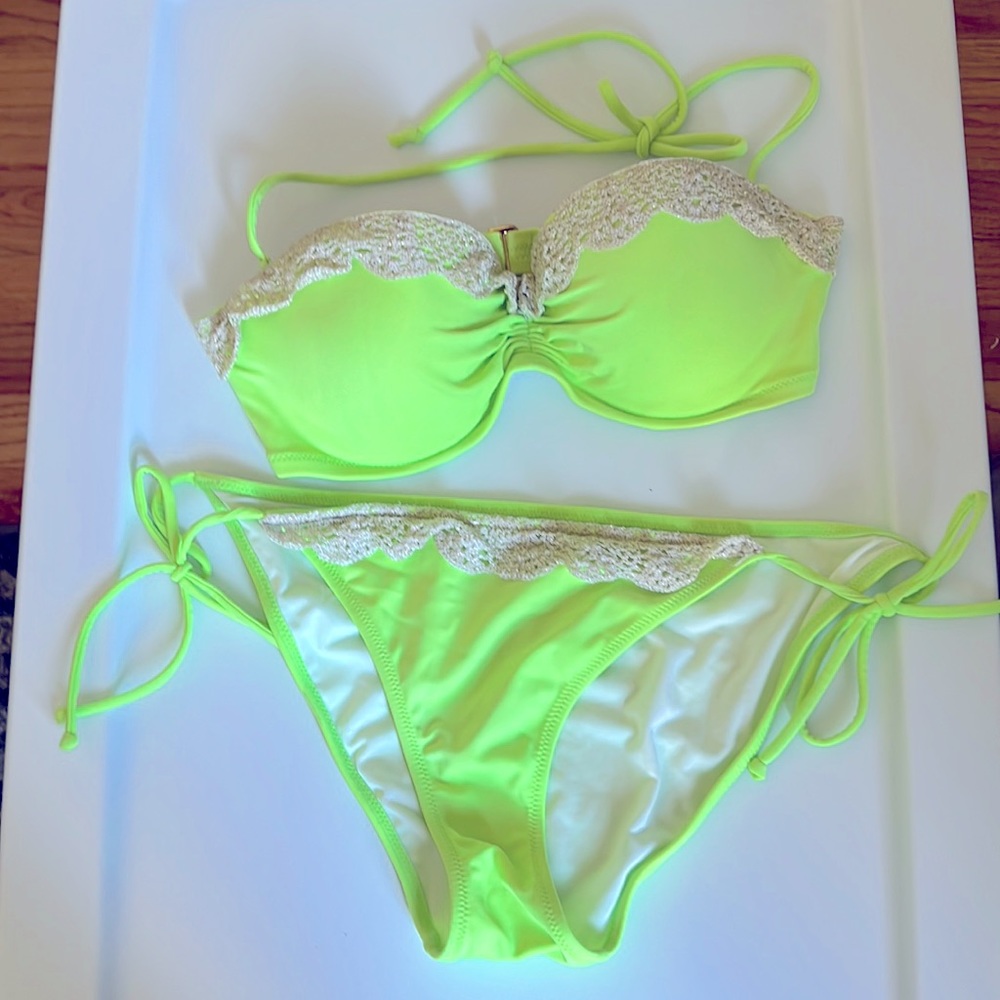 Victoria’s secret neon green bikini set